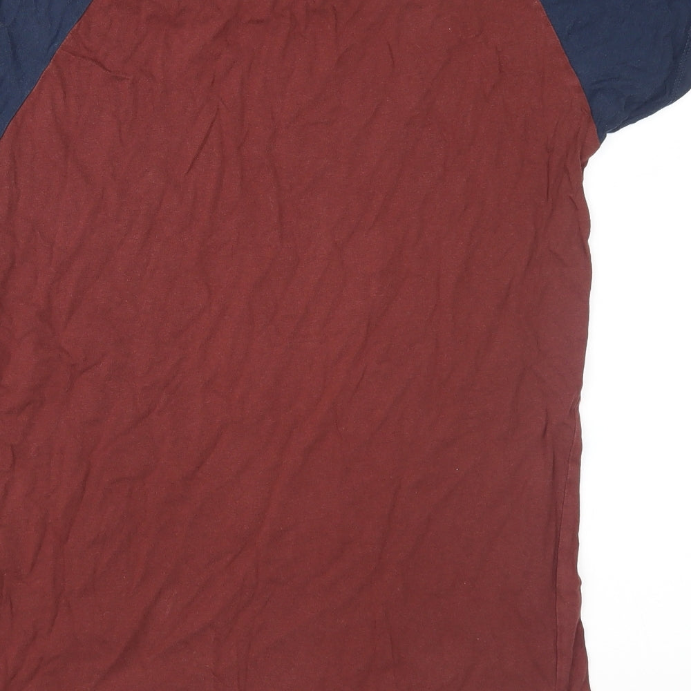Blend Mens Brown Colourblock   T-Shirt Size M