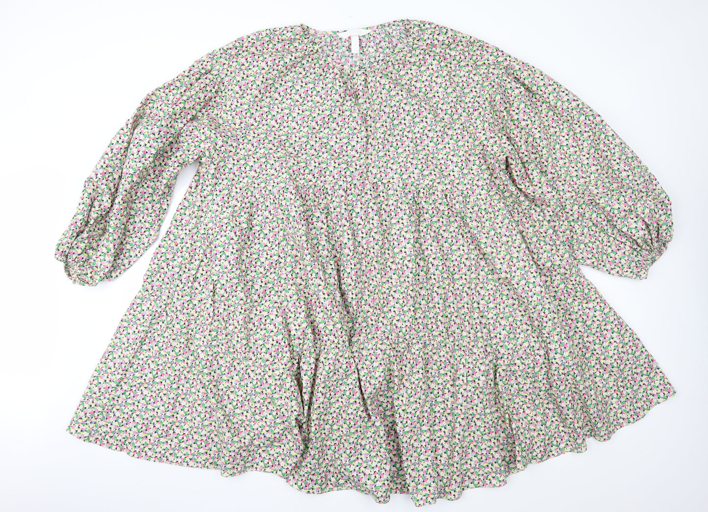H&M Womens Multicoloured Floral  Fit & Flare  Size XL