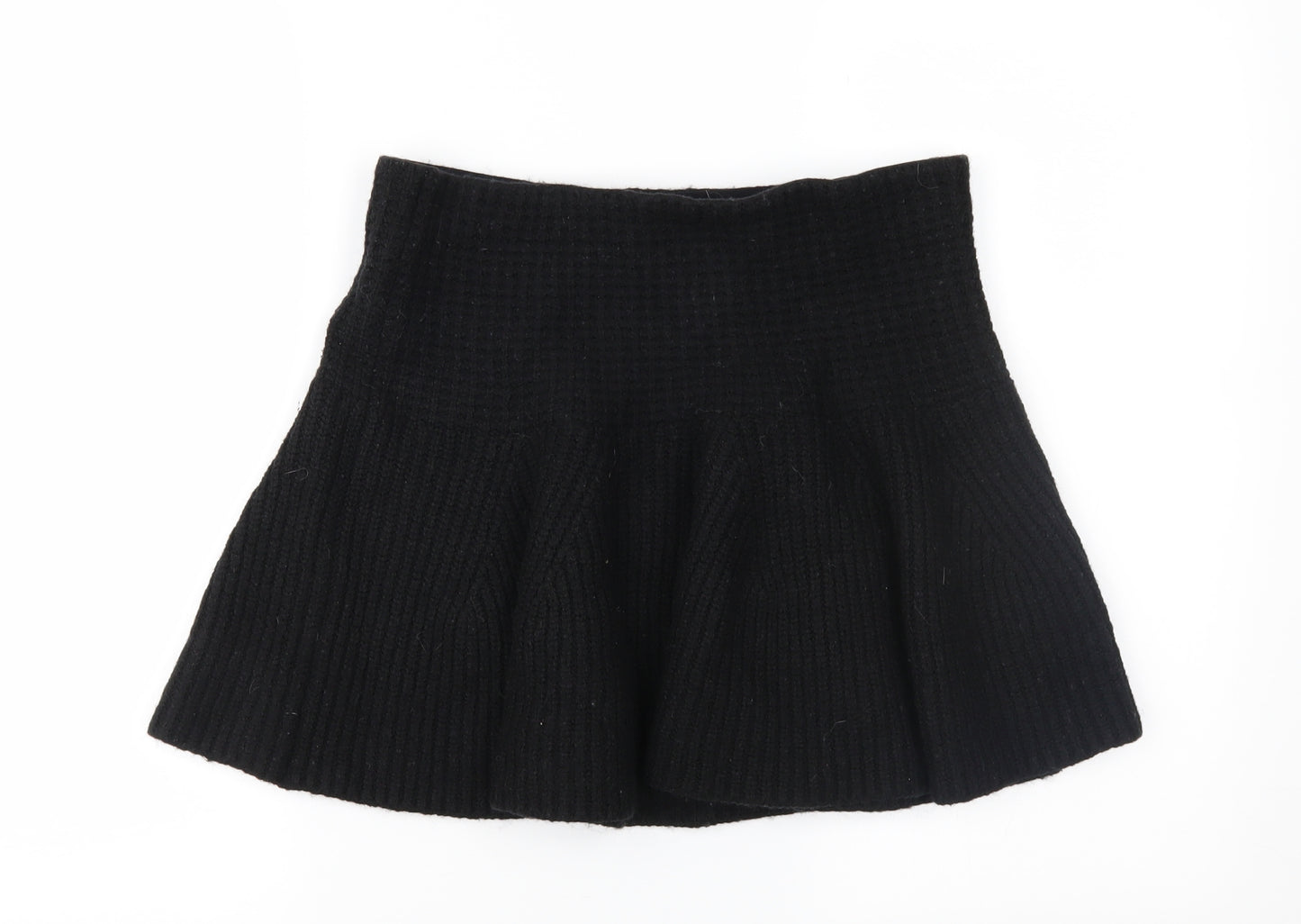 United Colors of Benetton Womens Black  Knit Flare Skirt Size M