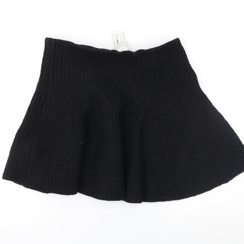 United Colors of Benetton Womens Black  Knit Flare Skirt Size M