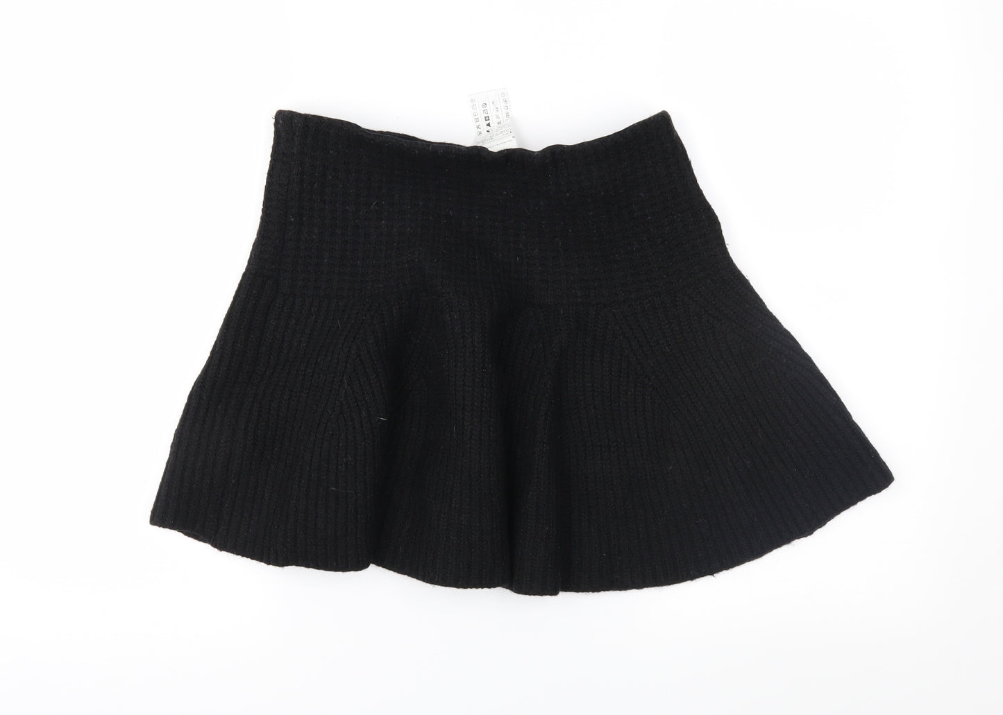 United Colors of Benetton Womens Black  Knit Flare Skirt Size M