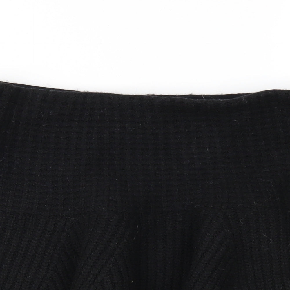 United Colors of Benetton Womens Black  Knit Flare Skirt Size M