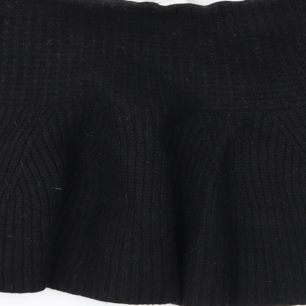 United Colors of Benetton Womens Black  Knit Flare Skirt Size M