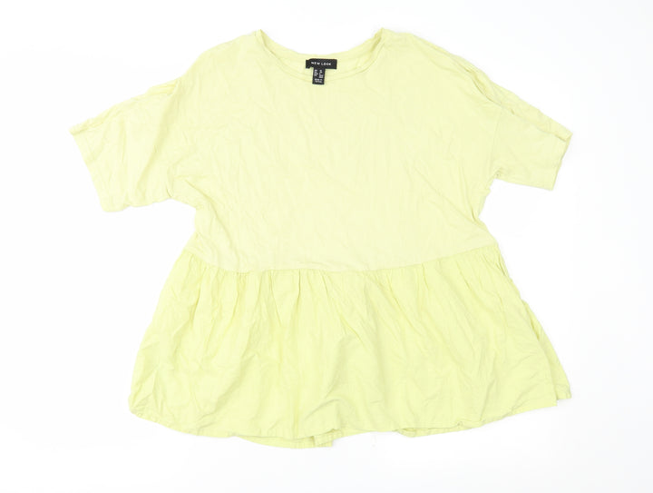 New Look Womens Green Basic Blouse Size 10