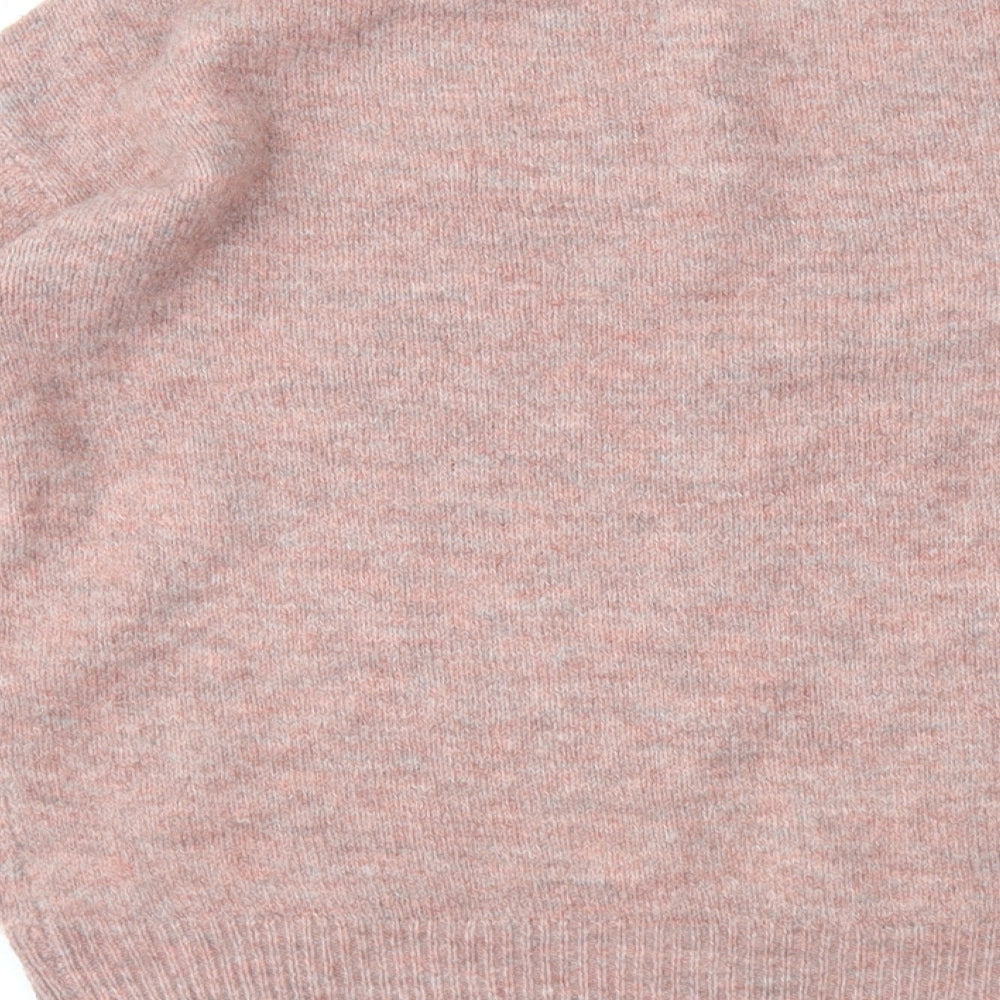 TU Womens Pink Geometric Knit Pullover Jumper Size 10
