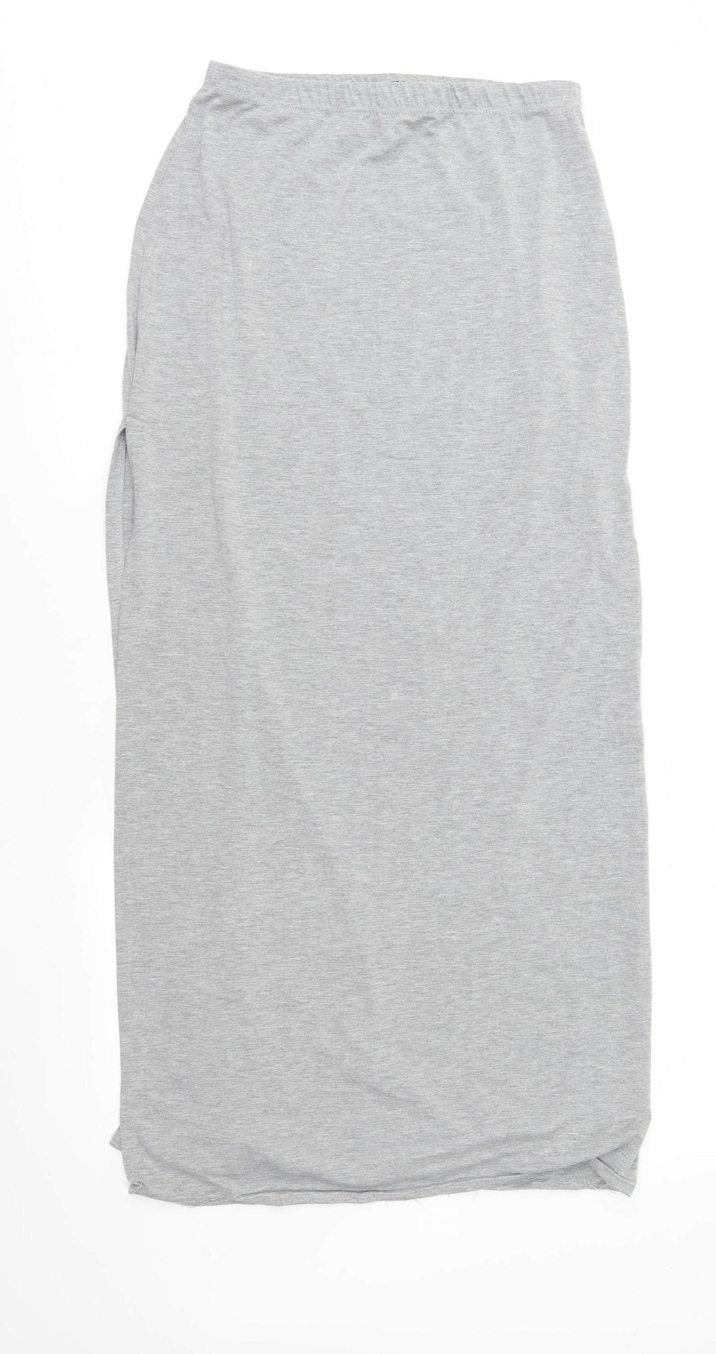 Missguided Womens Grey  Jersey Maxi Skirt Size 12