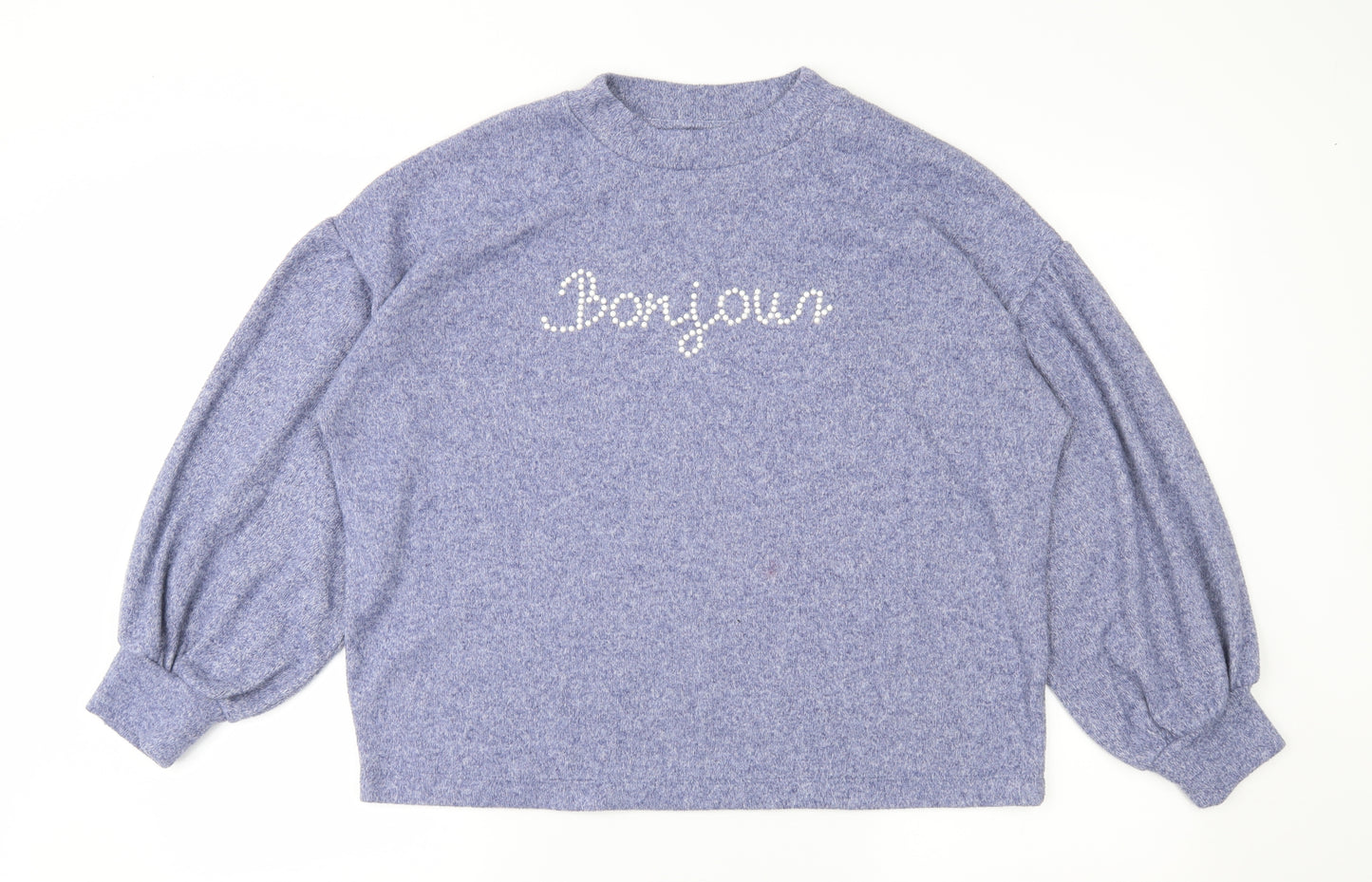 F&F Womens Blue  Knit Pullover Jumper Size 14