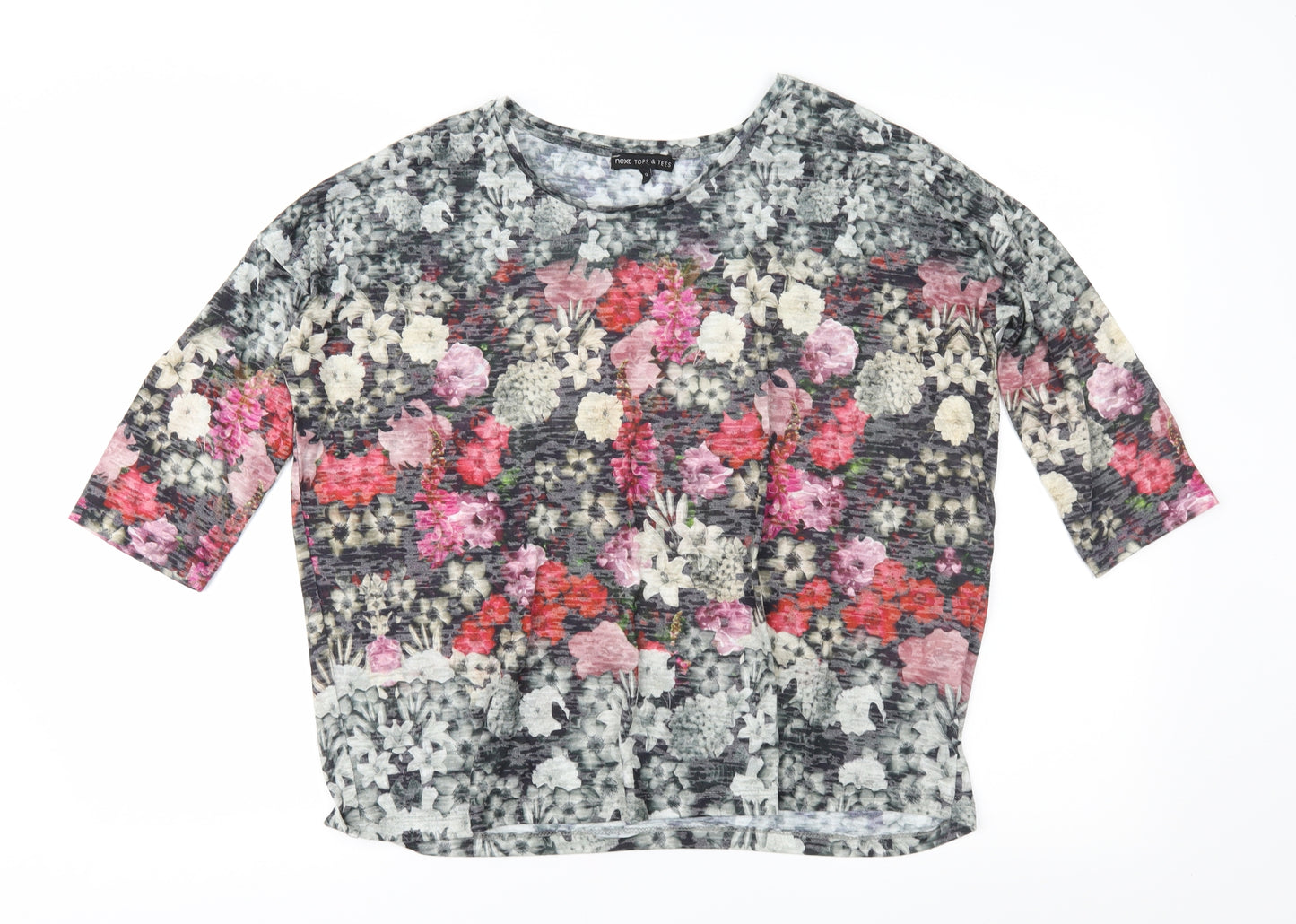 NEXT Womens Multicoloured Floral Jersey Basic T-Shirt Size 12