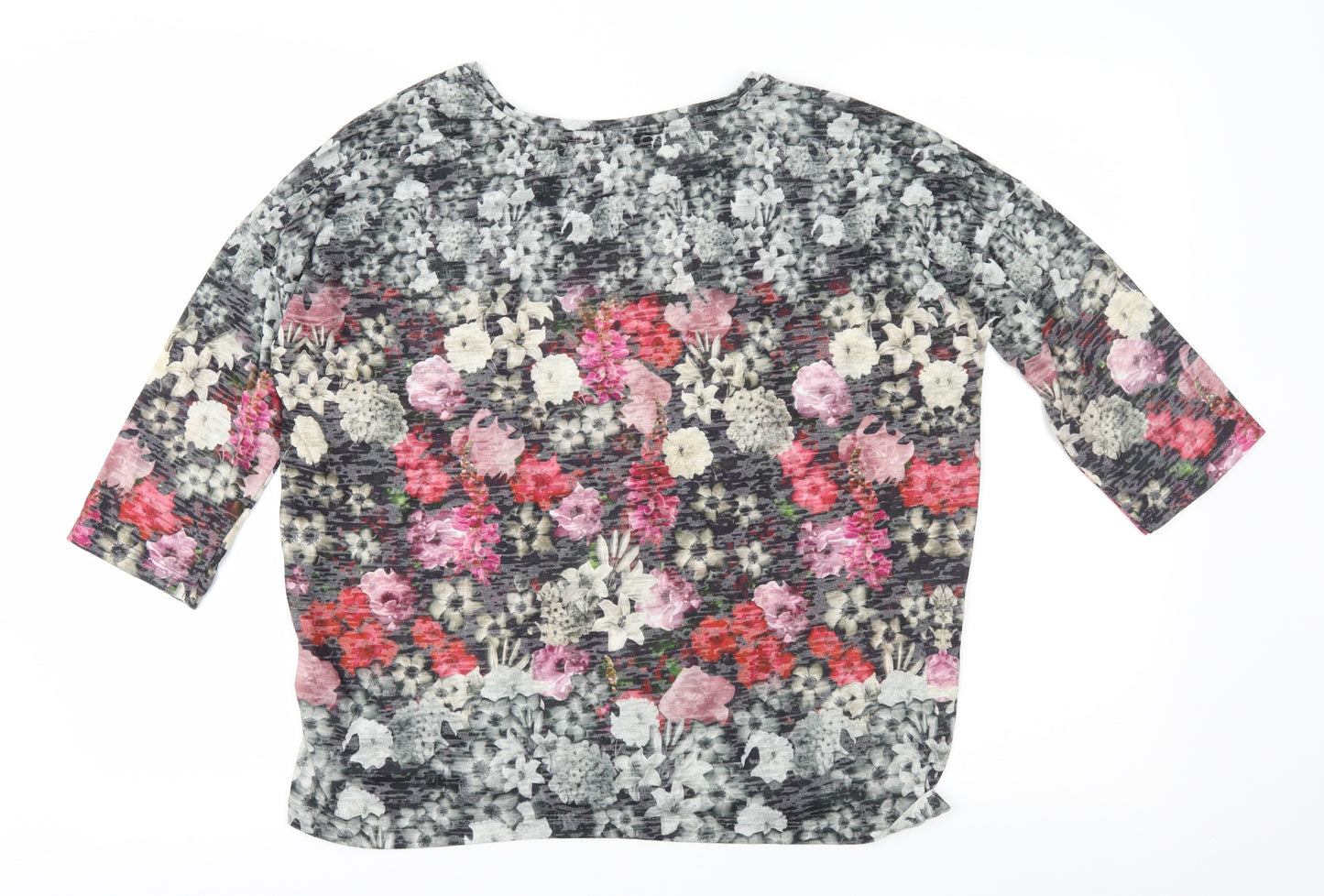NEXT Womens Multicoloured Floral Jersey Basic T-Shirt Size 12