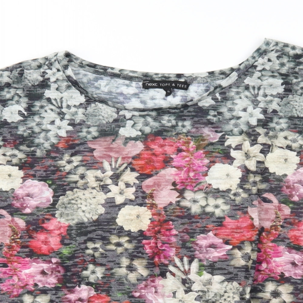 NEXT Womens Multicoloured Floral Jersey Basic T-Shirt Size 12