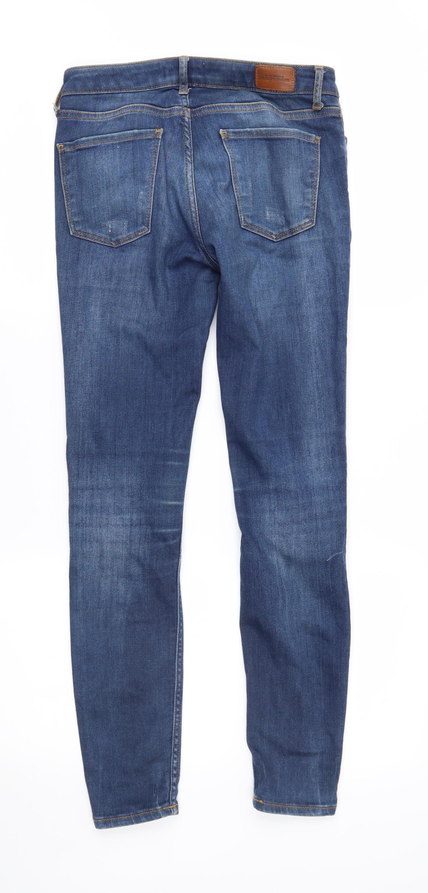Zara Womens Blue  Denim Skinny Jeans Size 8 L29 in