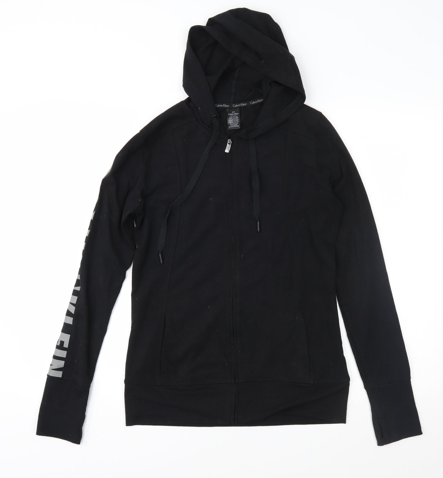 Calvin Klein Womens Black   Full Zip Hoodie Size S