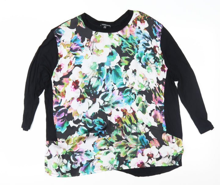Warehouse Womens Multicoloured Floral Basic Blouse Size 10