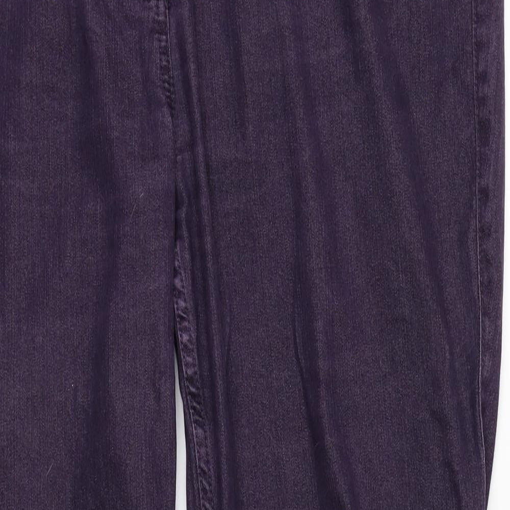 Per Una Womens Purple  Denim Bootcut Jeans Size 16 L28 in