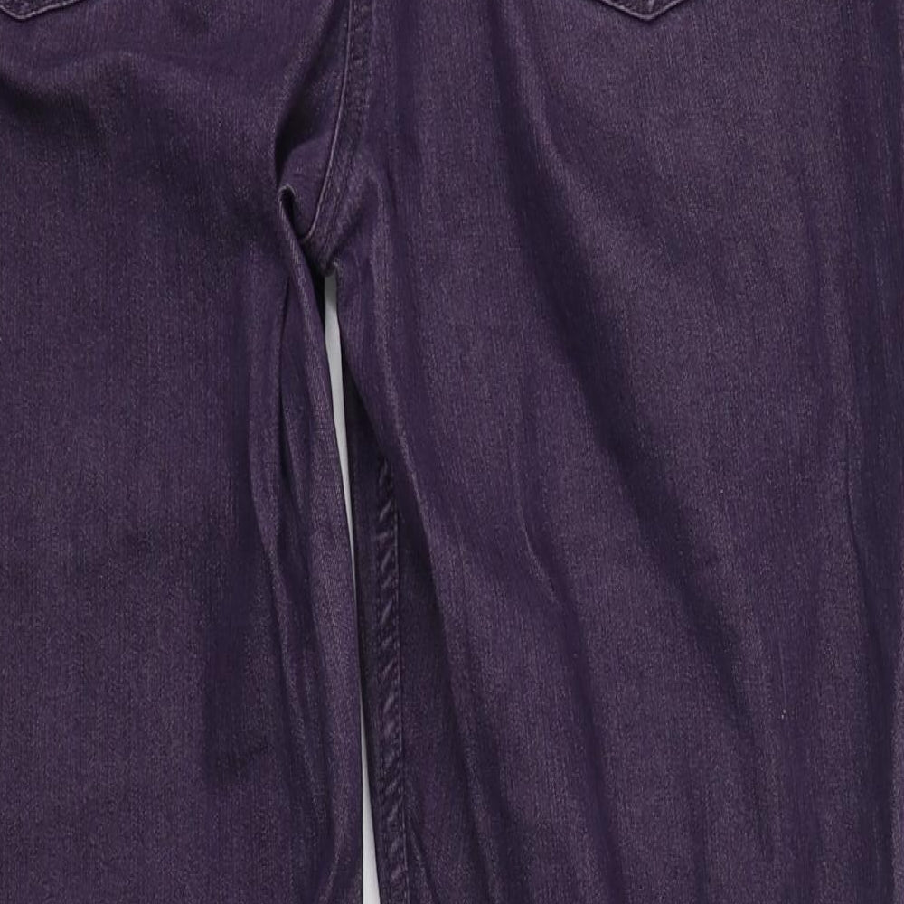Per Una Womens Purple  Denim Bootcut Jeans Size 16 L28 in