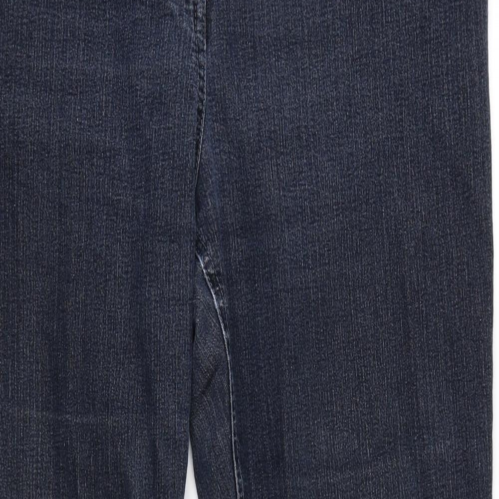 M&S Womens Blue  Denim Bootcut Jeans Size 18 L27 in