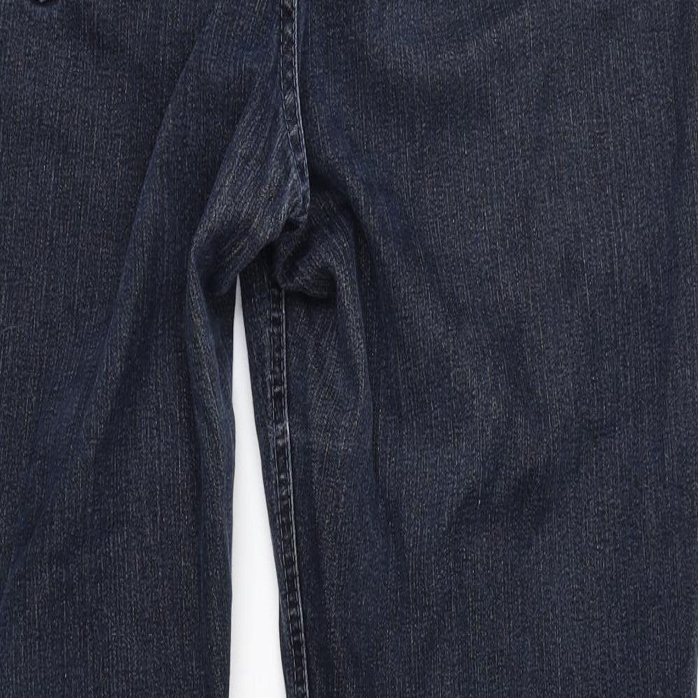 M&S Womens Blue  Denim Bootcut Jeans Size 18 L27 in