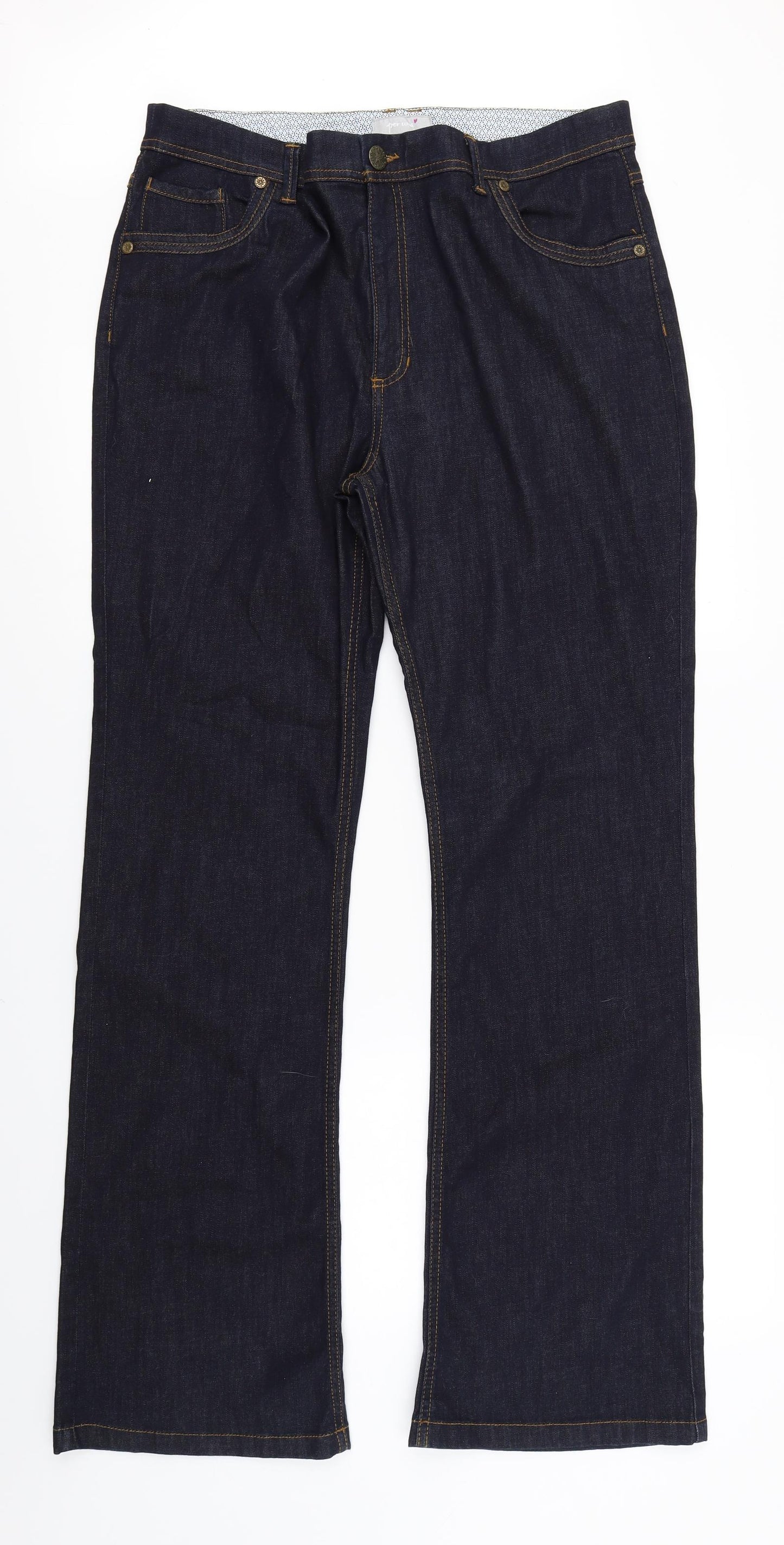 Per Una Womens Blue  Denim Bootcut Jeans Size 16 L32 in