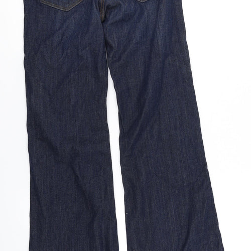 H&M Womens Blue  Denim Flared Jeans Size 26 in L32 in