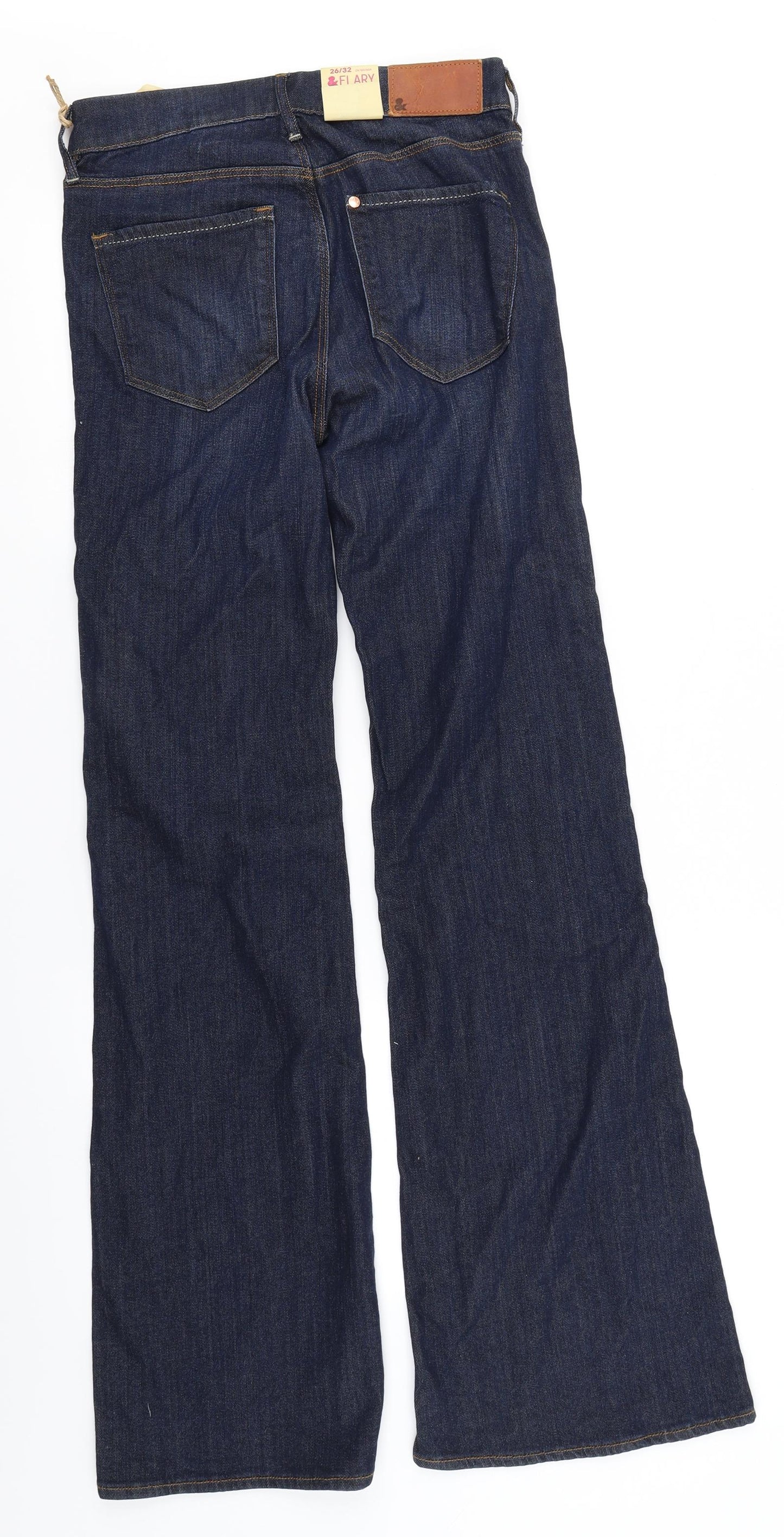 H&M Womens Blue  Denim Flared Jeans Size 26 in L32 in