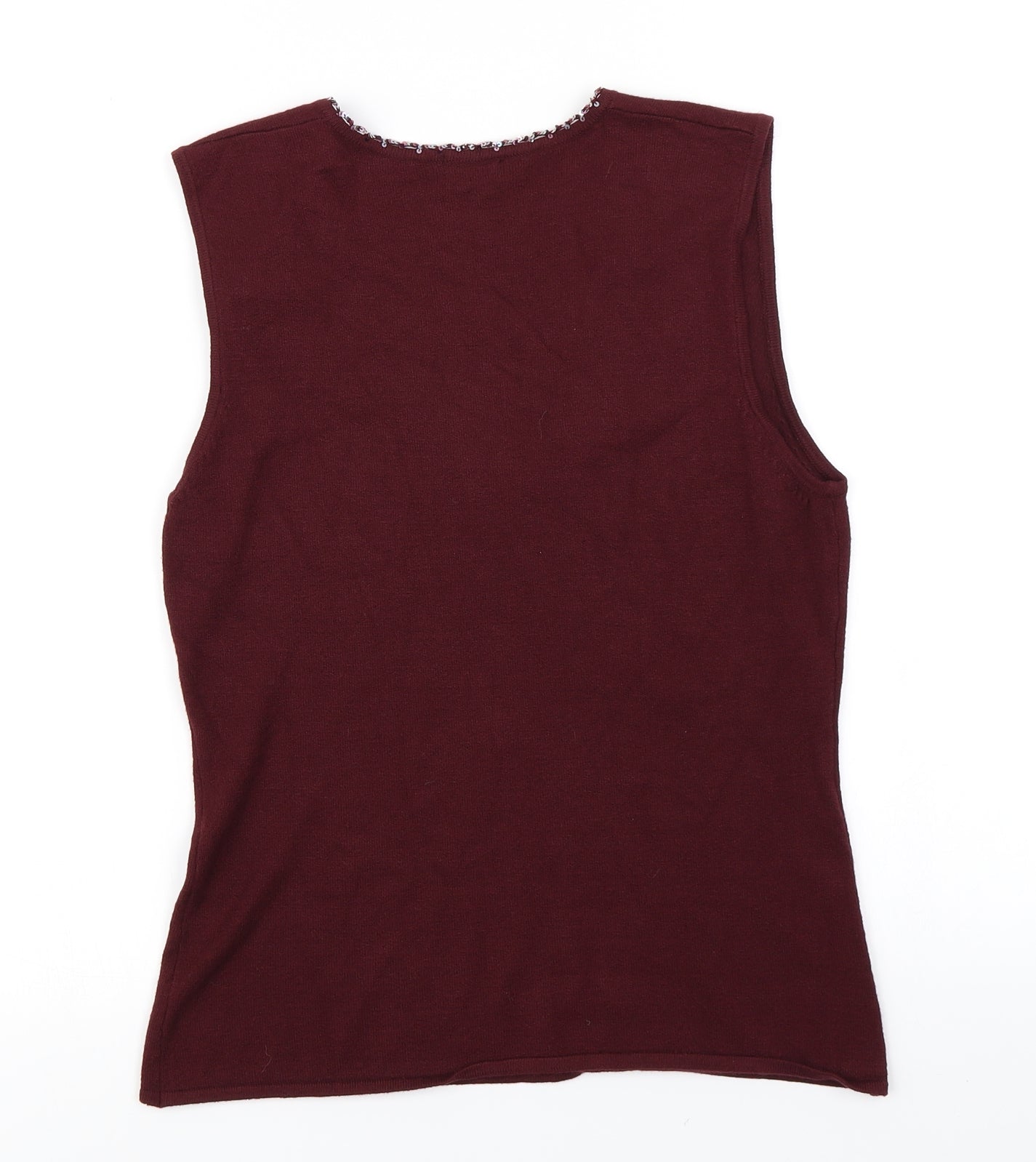 Debenhams Womens Purple  Knit Vest Jumper Size 16