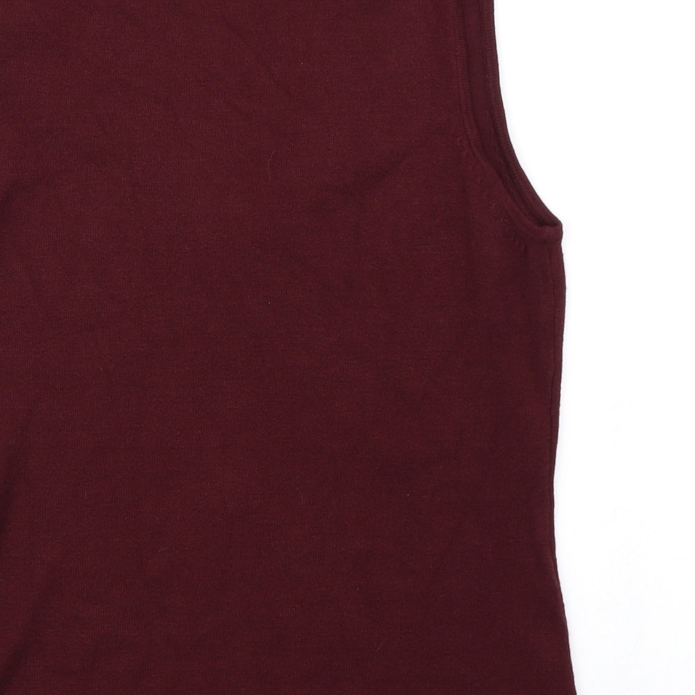 Debenhams Womens Purple  Knit Vest Jumper Size 16