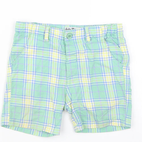 Baby Mayaral Boys Green Plaid  Cropped Trousers Size 18 Months
