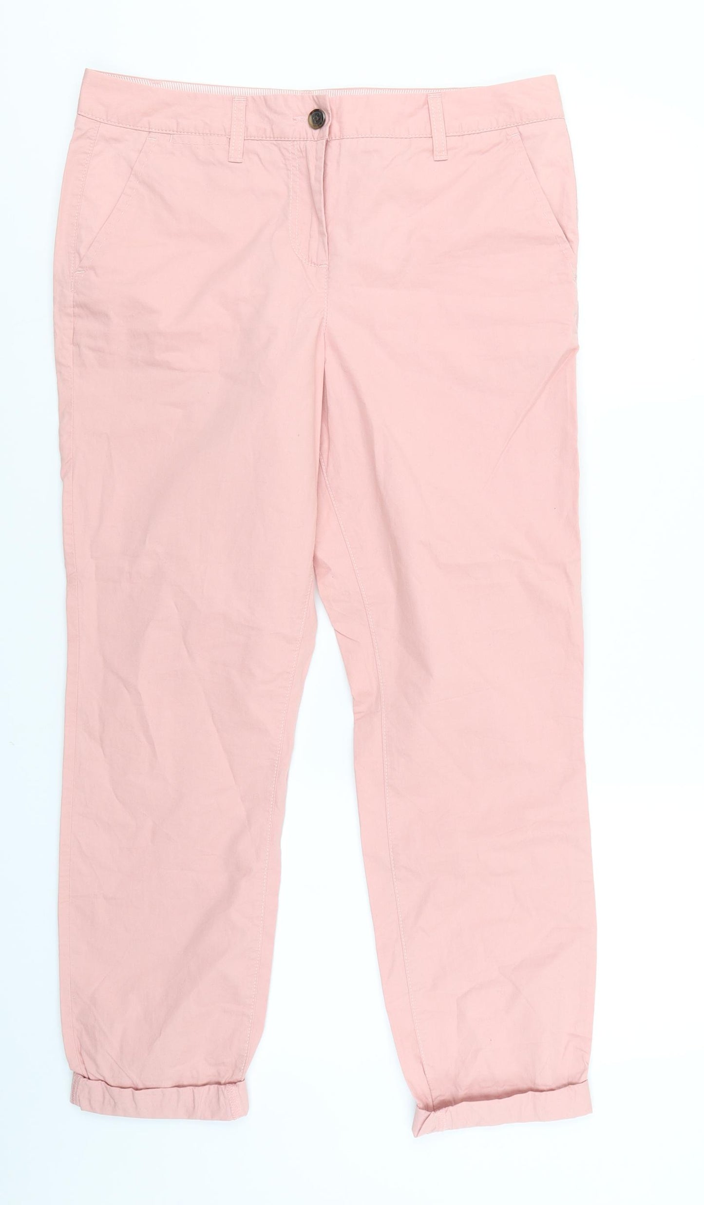 NEXT Womens Pink   Chino Trousers Size 10 L26 in