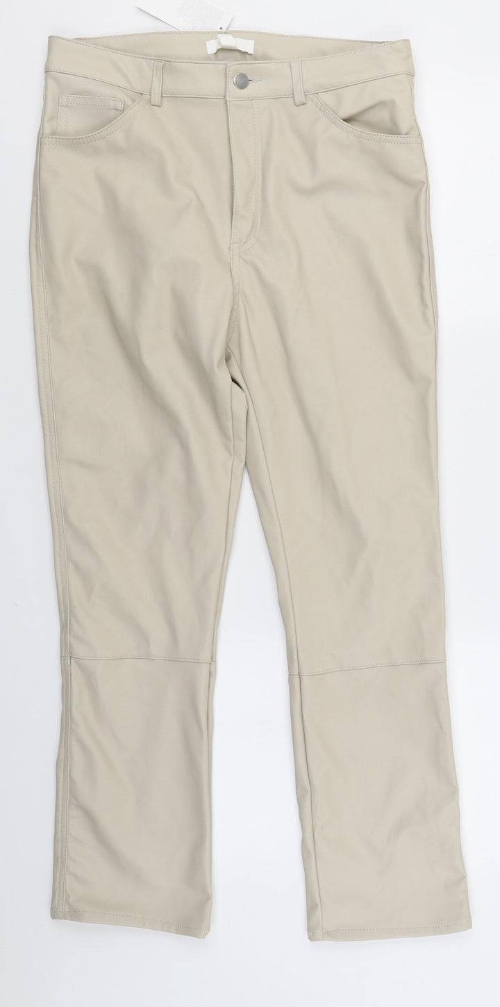 H&M Womens Beige Skinny Jeans Size 14 L24 in
