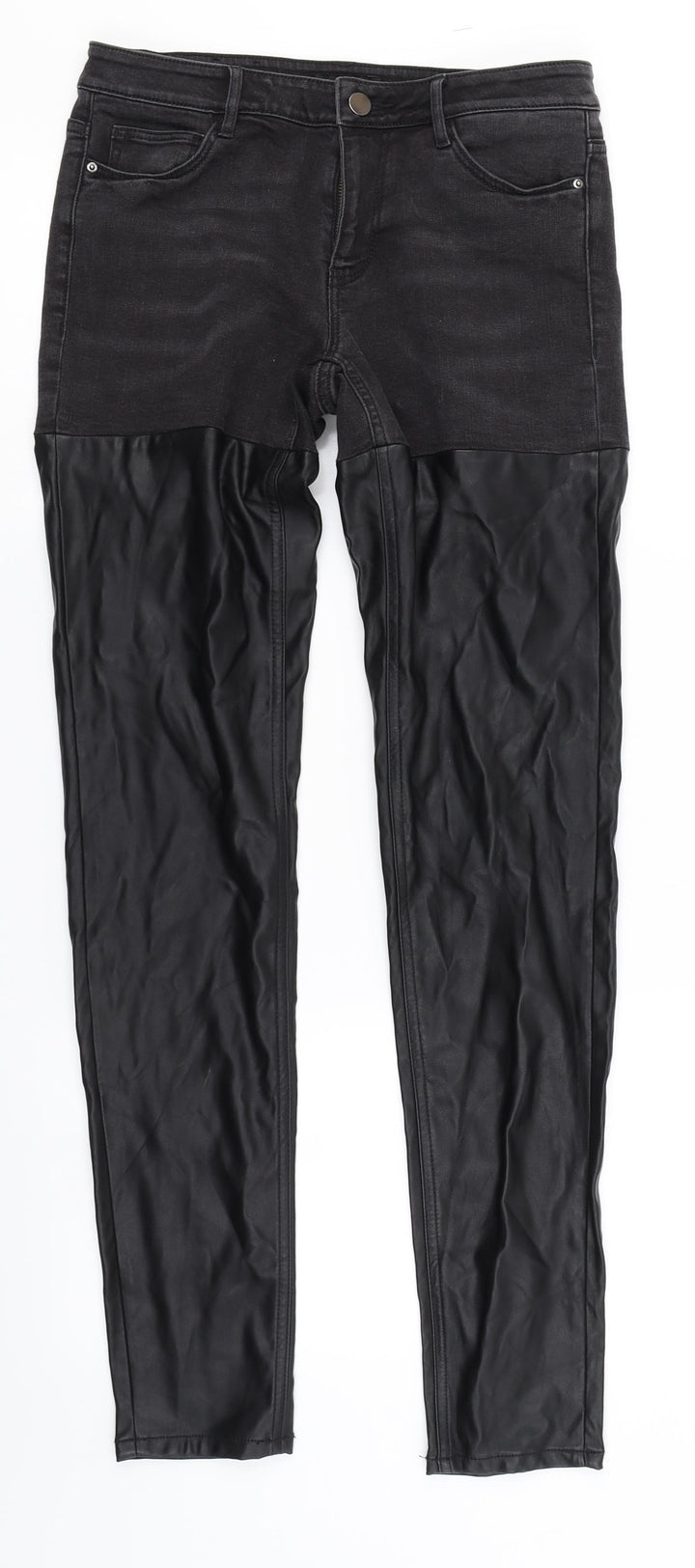 H&M Womens Black Skinny Jeans Size 10 L30 in