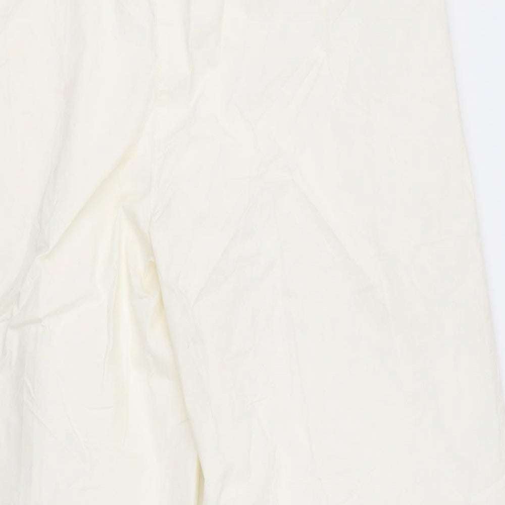 M&S Collection Womens White   Cargo Trousers Size 24 L27 in