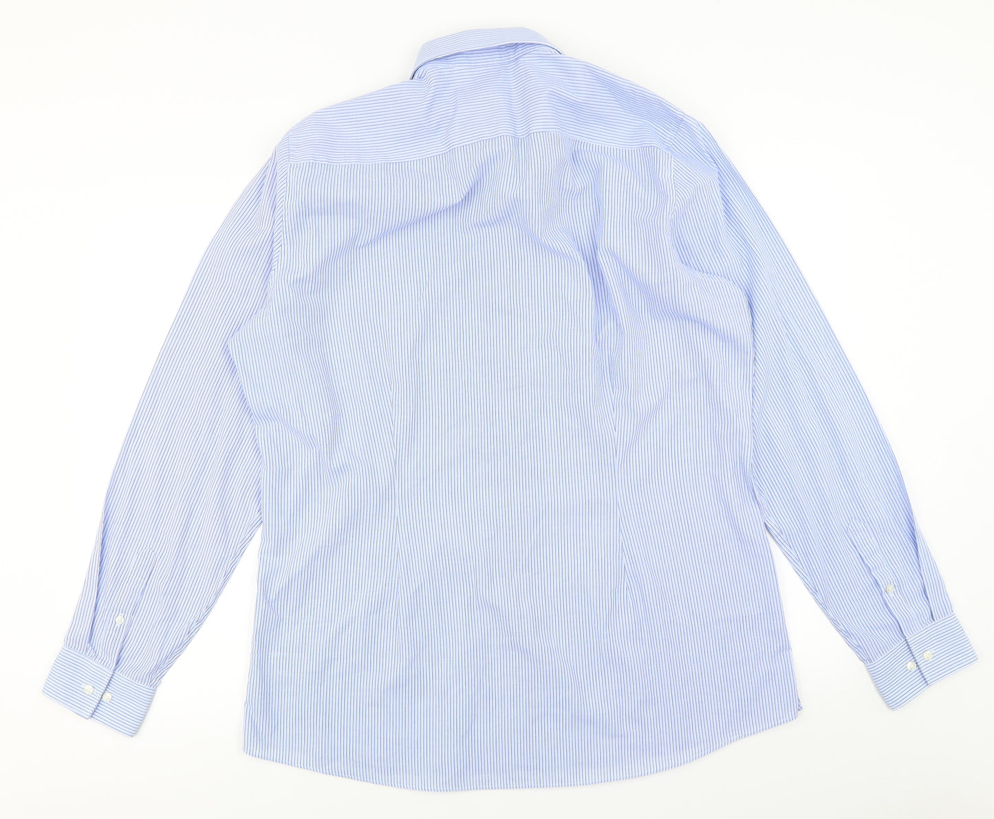 NEXT Mens Blue Striped   Dress Shirt Size 17