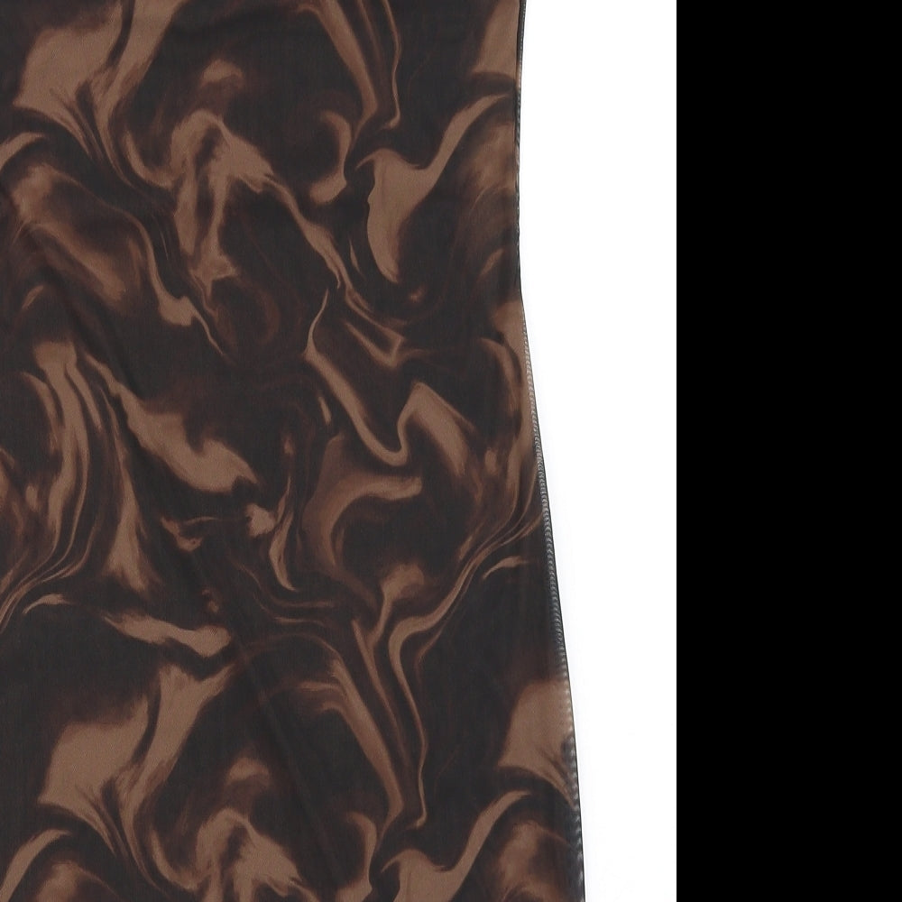 Primark Womens Brown Tie Dye  Bodycon  Size 14