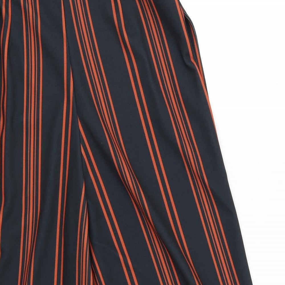 New Look Womens Black Striped  Jumpsuit One-Piece Size 10 L20 in