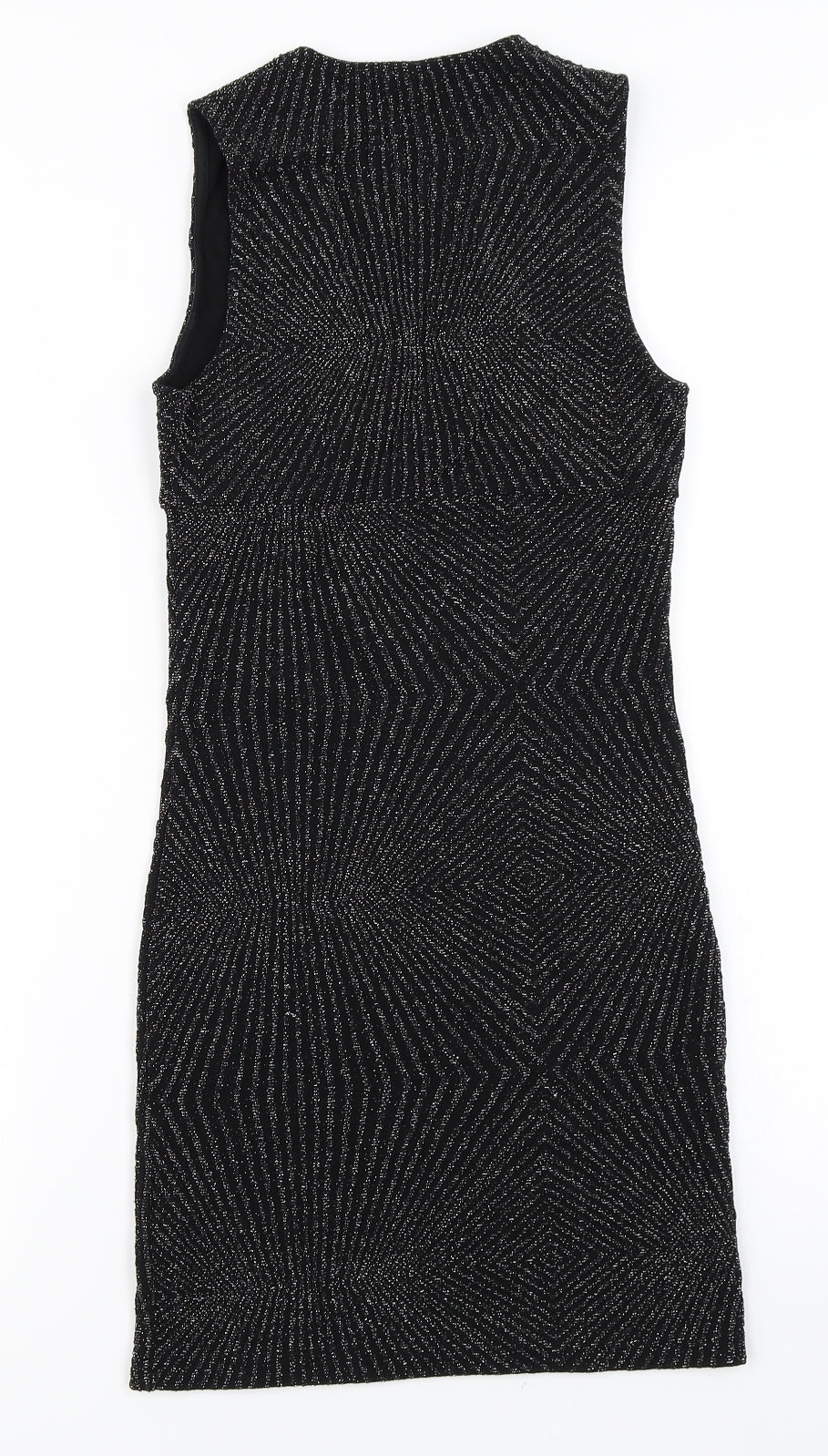 Topshop Womens Black   Bodycon  Size 8  - Deep V neck