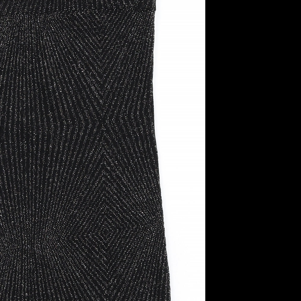 Topshop Womens Black   Bodycon  Size 8  - Deep V neck