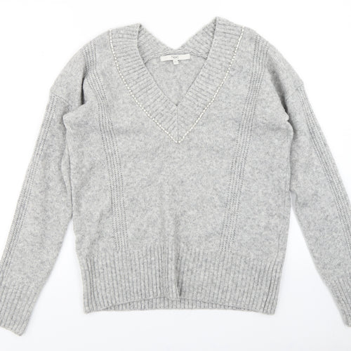 NEXT Womens Grey  Knit Pullover Jumper Size XS