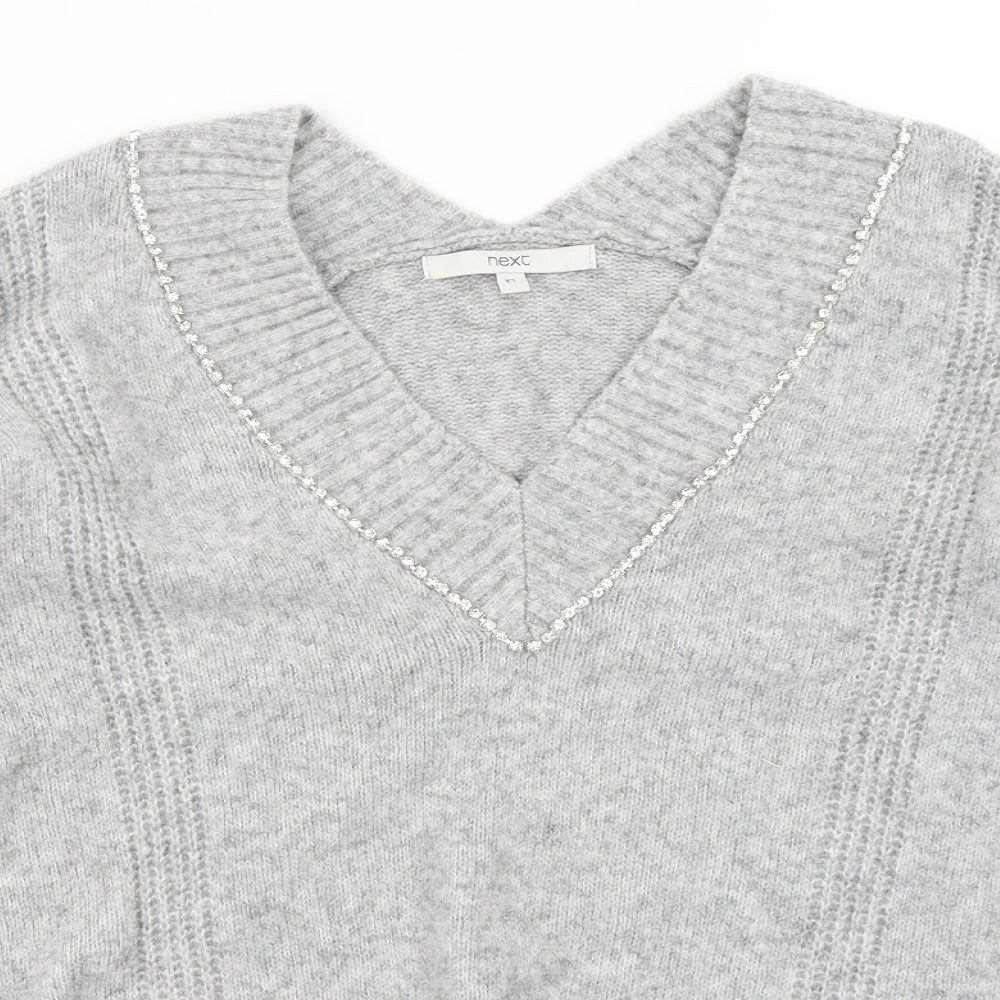 NEXT Womens Grey  Knit Pullover Jumper Size XS