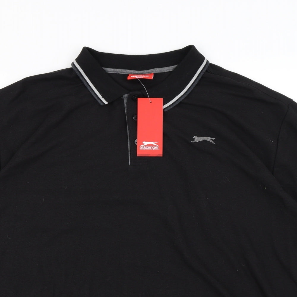 Slazenger Mens Black    Polo Size 4XL