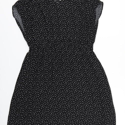 H&M Womens Black Polka Dot  Skater Dress  Size M