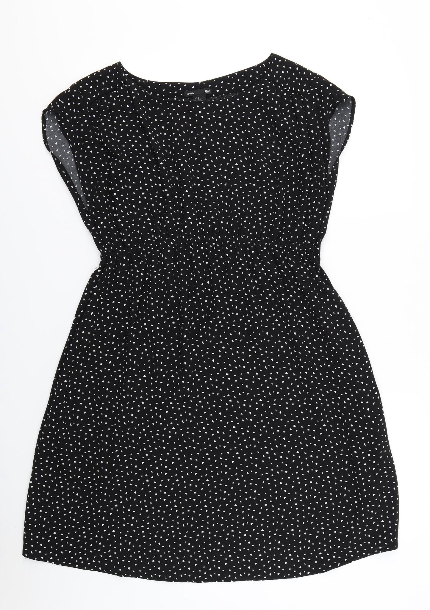 H&M Womens Black Polka Dot  Skater Dress  Size M
