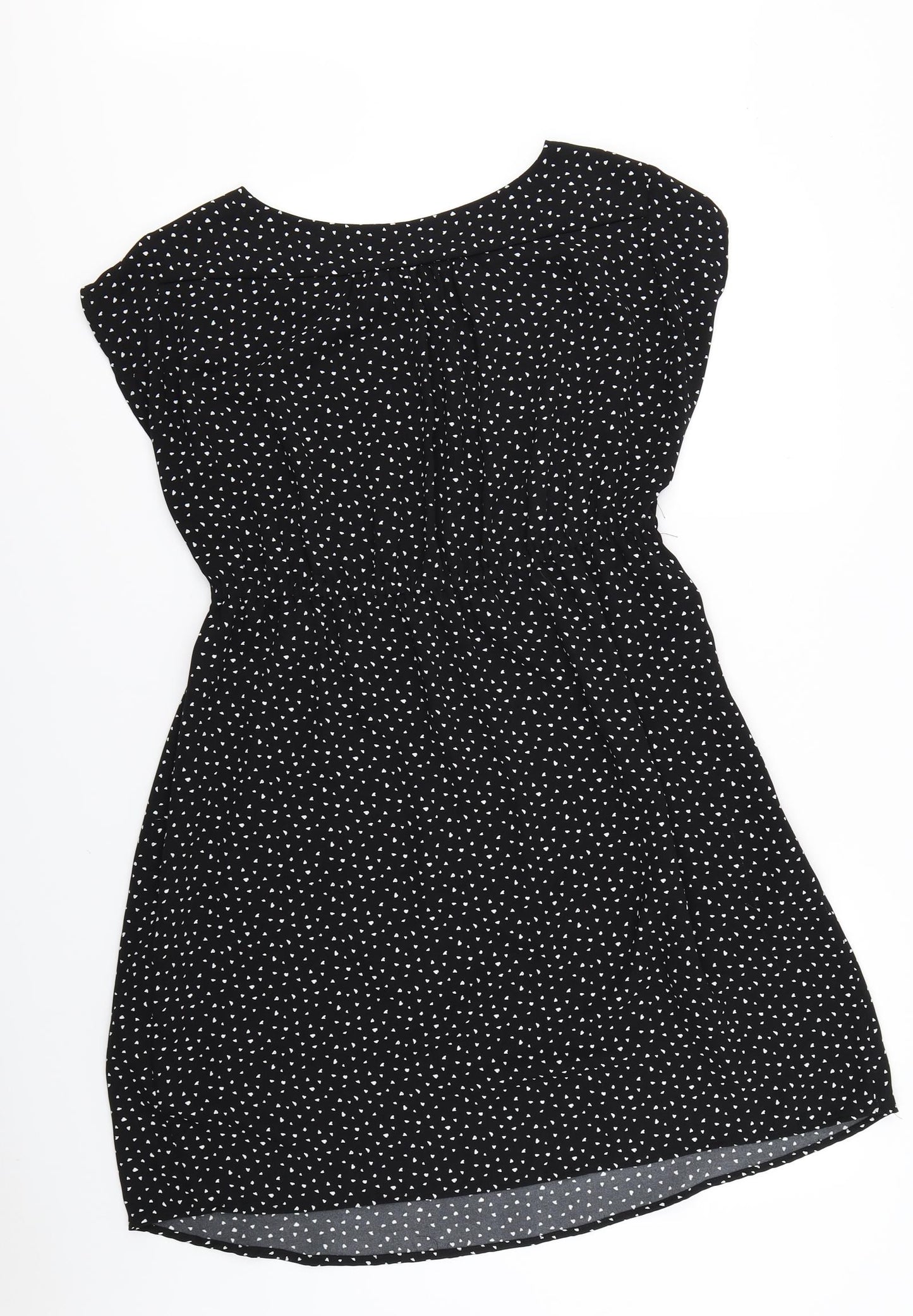 H&M Womens Black Polka Dot  Skater Dress  Size M