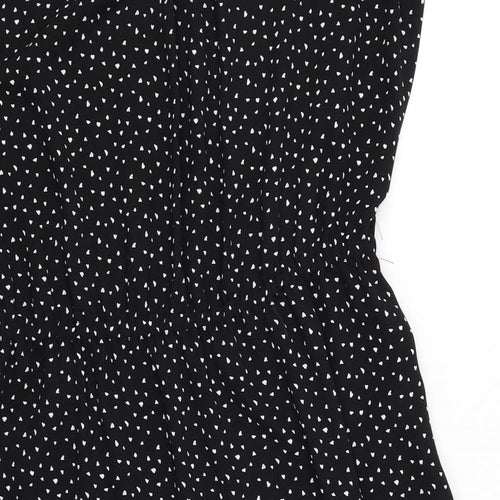H&M Womens Black Polka Dot  Skater Dress  Size M