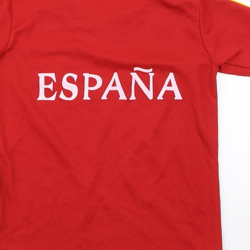 Yuli Boys Red   Basic T-Shirt Size 4 Years  - Spain Football