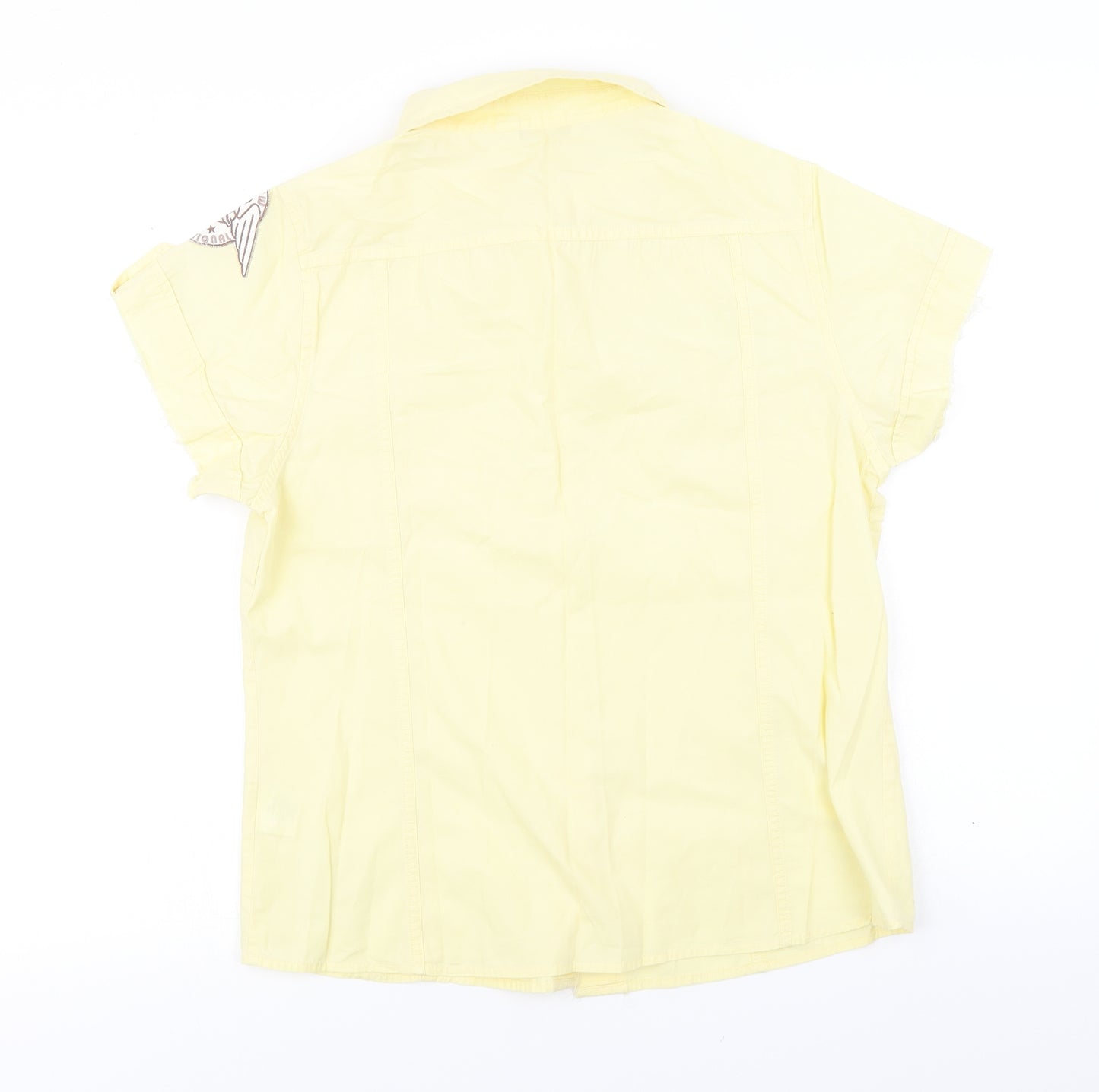 Papaya Womens Yellow   Basic Button-Up Size 14