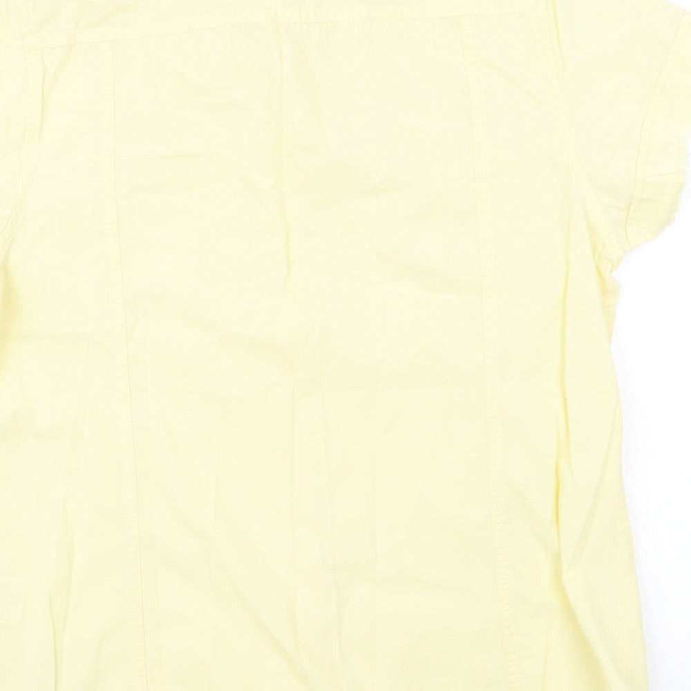 Papaya Womens Yellow   Basic Button-Up Size 14