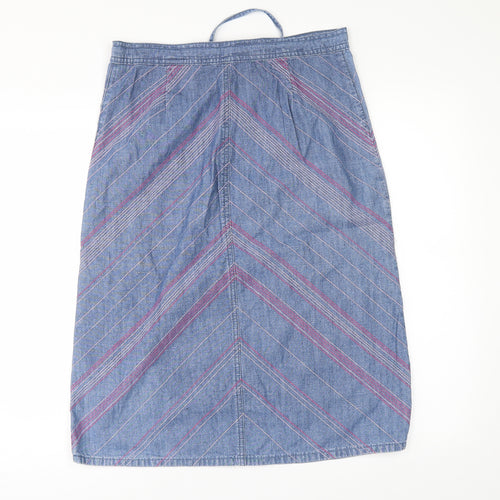 NEXT Womens Black  Denim A-Line Skirt Size 10
