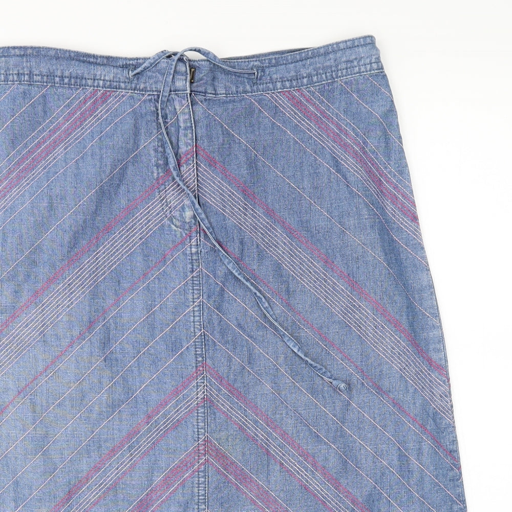 NEXT Womens Black  Denim A-Line Skirt Size 10