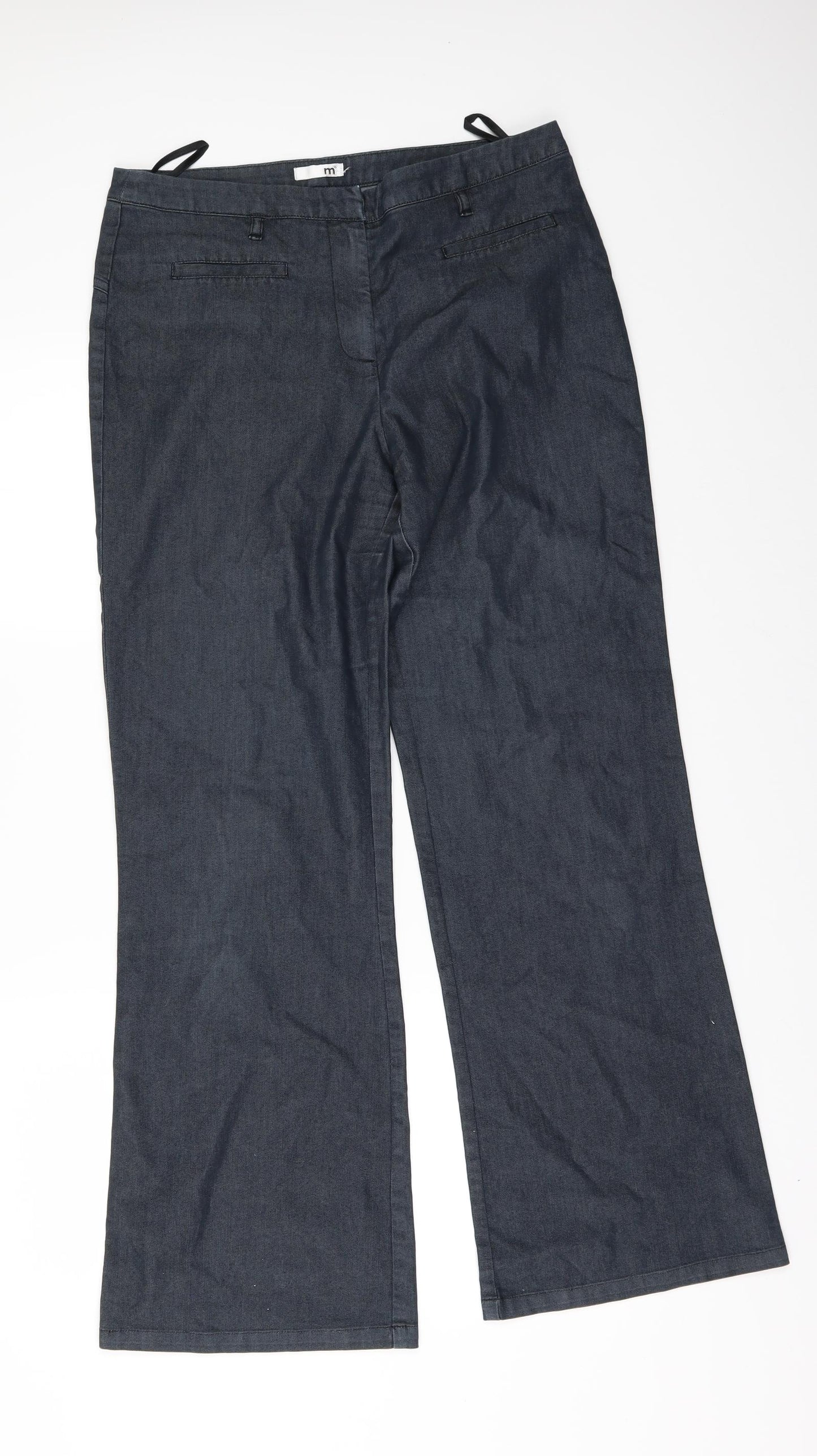 M Womens Blue   Trousers  Size 10 L29 in