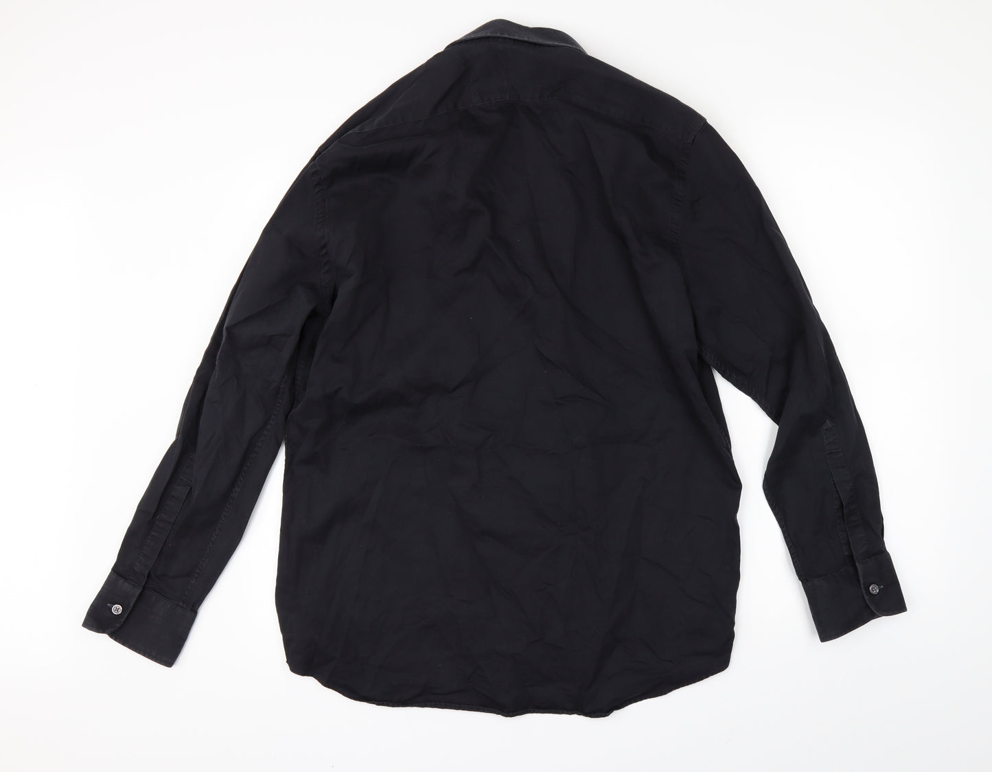 Charles Tyrwhitt Mens Black    Button-Up Size 16.5